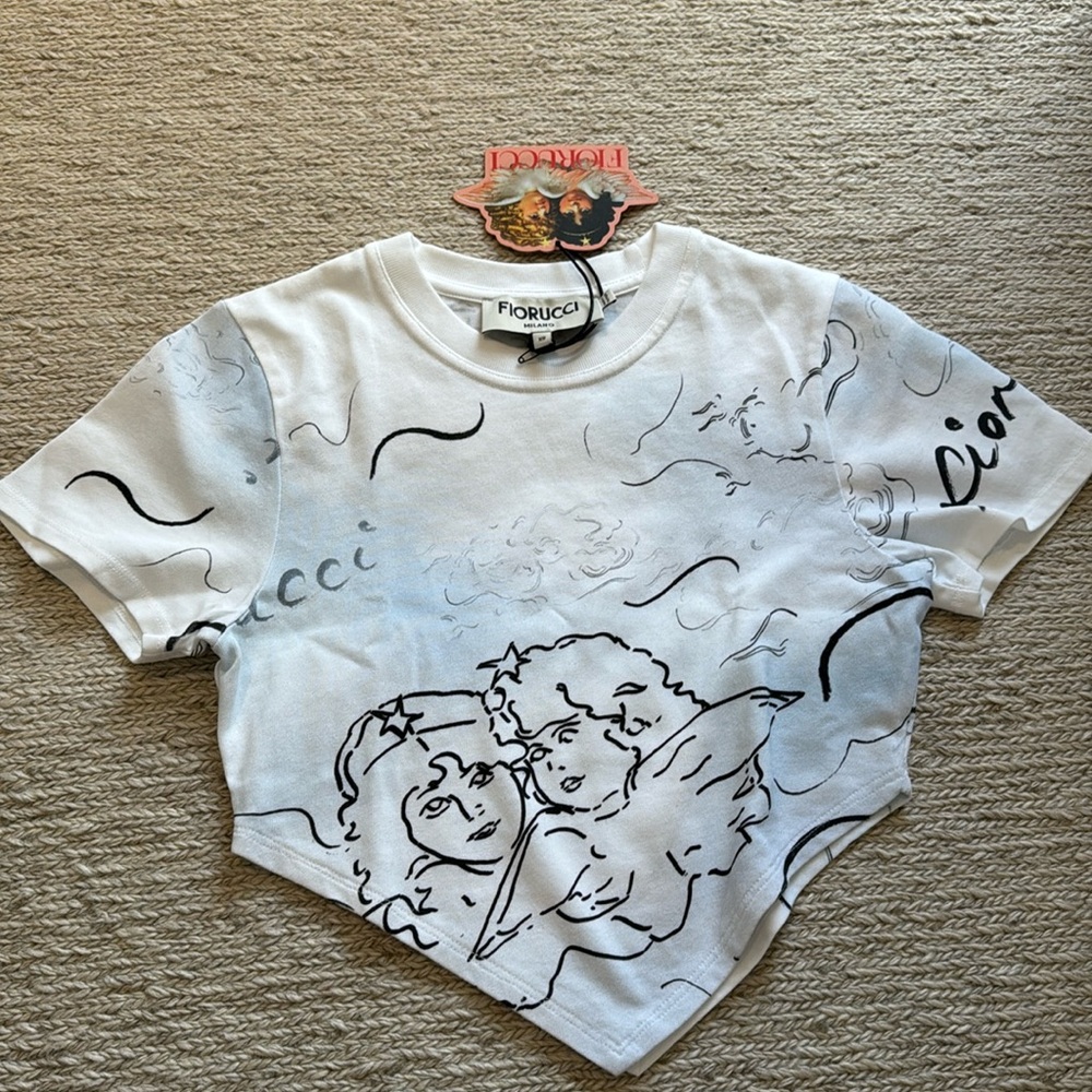 Fiorucci Sketch Angel Hankerchief Top
